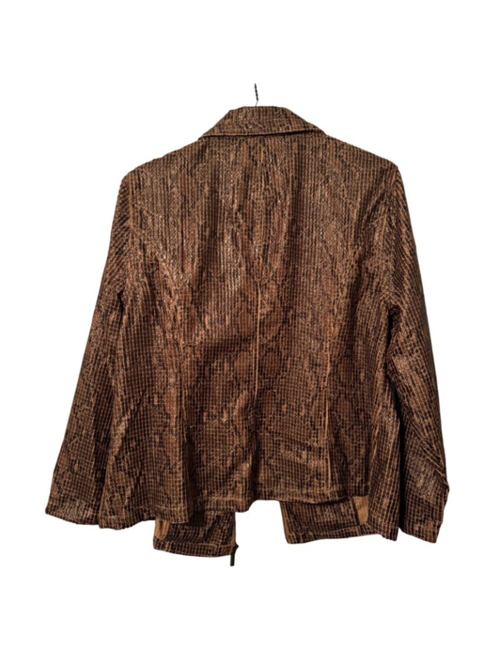 Ruby Rd. Womens Snake Print Zip-Up Jacket Size 18W 100% Polyester Jacket - Picture 8 of 12